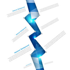 Vector abstract background. Polygon blue and card geometric