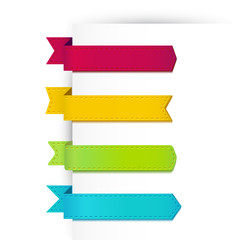 Set of colorful ribbons. Vector