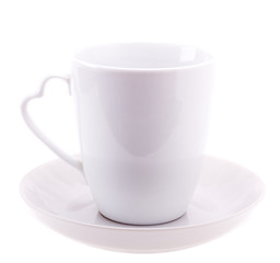 Beautiful cup on white background