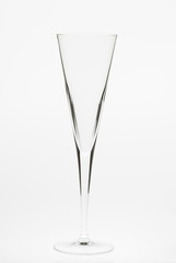 empty glass on white background