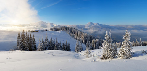 Morning mountain panorama