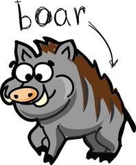 Симпатичные карикатуры кабан