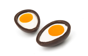 chocolate egg isolated