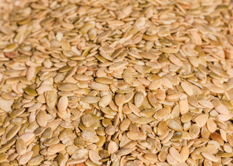 Close up of the pumpkin seeds background