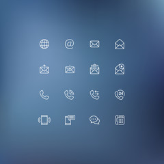 Set of communication icons