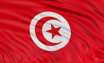 Obraz premium 3D Tunisian flag