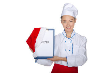 East chef with christmas menu