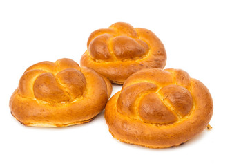 Fresh sweet white bread isolated