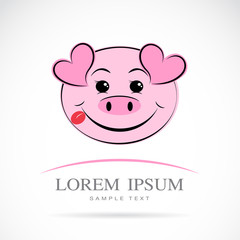 Vector image of an pig head