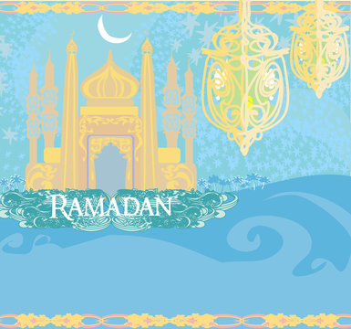 abstract religious background - Ramadan Kareem Vector Design