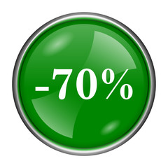 70 percent discount icon