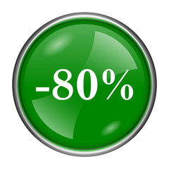 80 percent discount icon