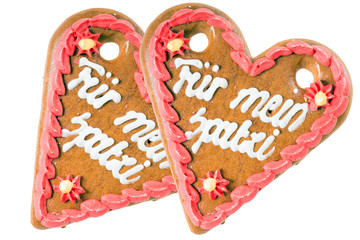 zwei Lebkuchenherzen Für mein Spatzi