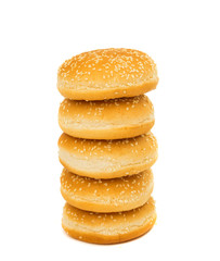 hamburger buns isolated