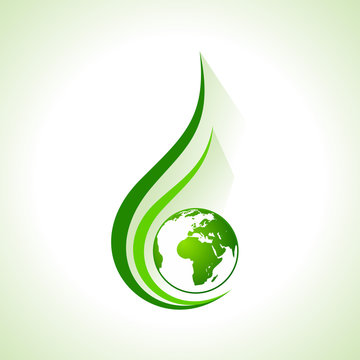 Ecology concept icon with earth stock vector