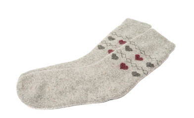 warm socks isolated
