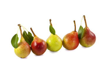 five fresh pears