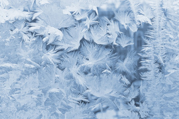 Frosty pattern on the window