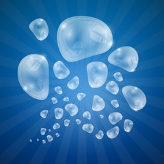 Abstract Vector Bubbles in Blue Water