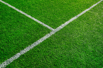 Artificial football field detail