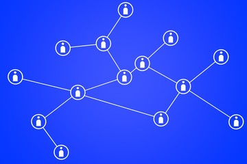 Social Network Background blue