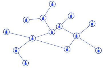 Social Network blue