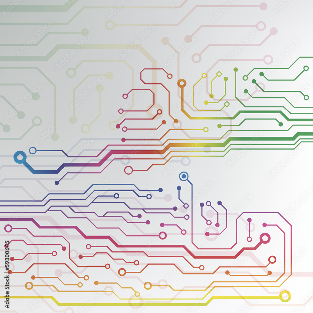 Poster EPS10 vector circuit board background texture