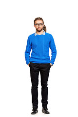 Fototapeta premium blue pullover