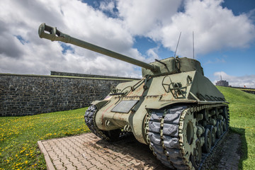 Abandoned old Sherman tank