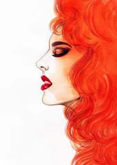 Beautiful woman. watercolor illustration © Anna Ismagilova