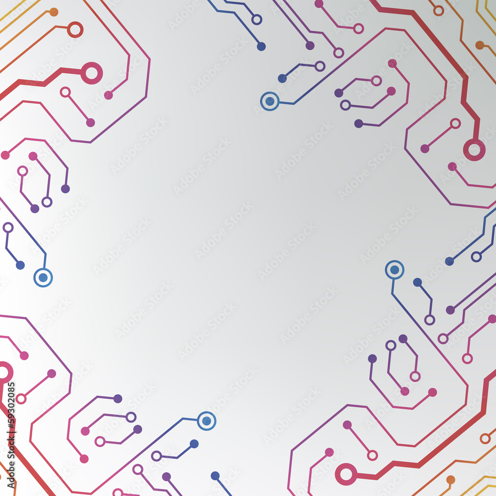 Poster EPS10 vector circuit board background texture