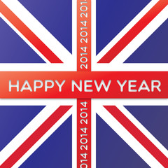 union jack happy new year 2014