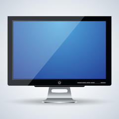 3d monitor vector illustration