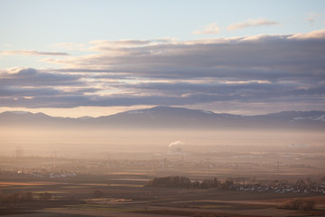 view over rhine valley near Freiburg, Germany