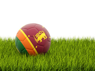 Fototapeta premium Football with flag of sri lanka