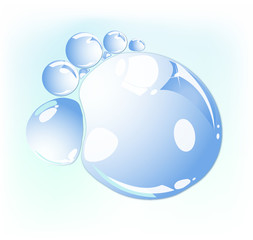 Water footprint. Vector illustration.