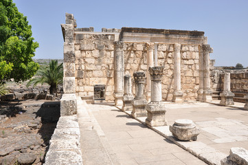 Fototapeta na wymiar Synagague w Kafarnaum, Izrael