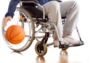 Disabled basketball player