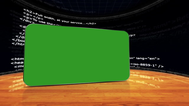 Green Screen Monitor in Html Room