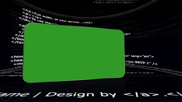 Green Screen Monitor in Html Room, with Alpha Channel