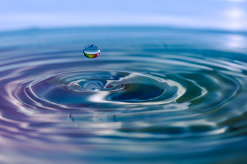 Impact instant of a drop of water