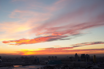 Obraz premium Sunset in a city