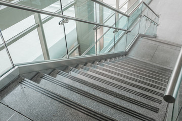 Several steps of granite stairs