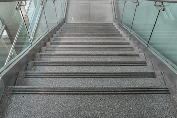 Several steps of granite stairs