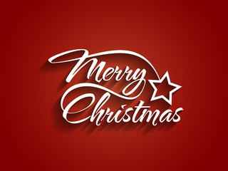 Beautiful typography of Merry Christmas