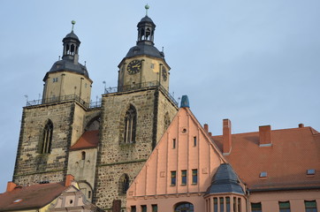 Fototapeta na wymiar Miasto Kościół w Wittenberdze