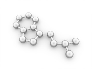 Molecule concept rendered on white