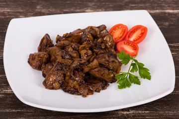 Fried chicken livers