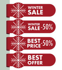 Obraz premium Set of stickers and banners