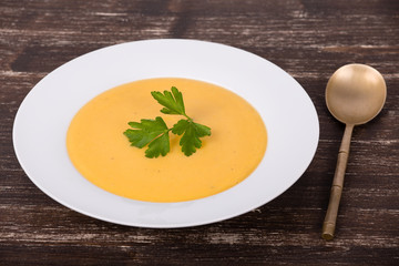 Apple pumpkin cream soup